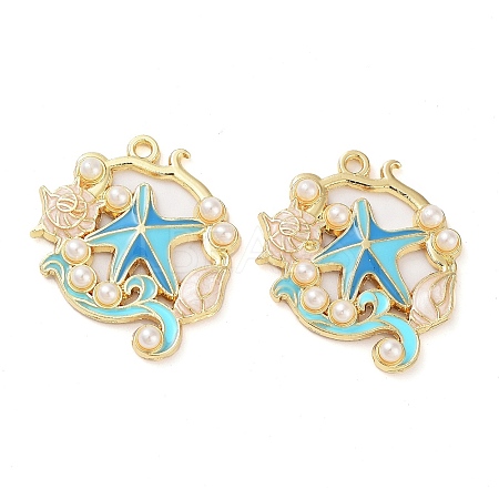 Rack Plating Alloy Enamel Pendants FIND-Q099-08C-03-1