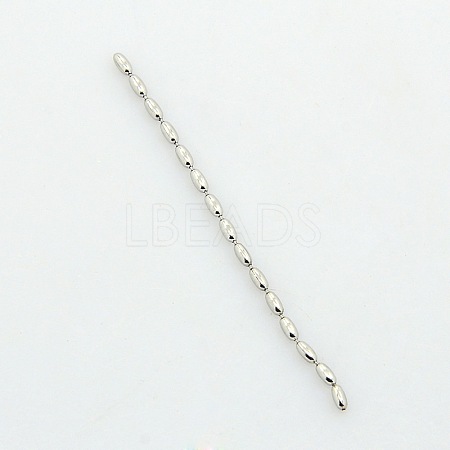 Tarnish Resistant 304 Stainless Steel Rice Bead Ball Chains CHS-A002A-1.5mm-1