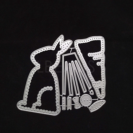 Easter Rabbit Pattern Carbon Steel Cutting Dies Stencils PW-WG88907-01-1