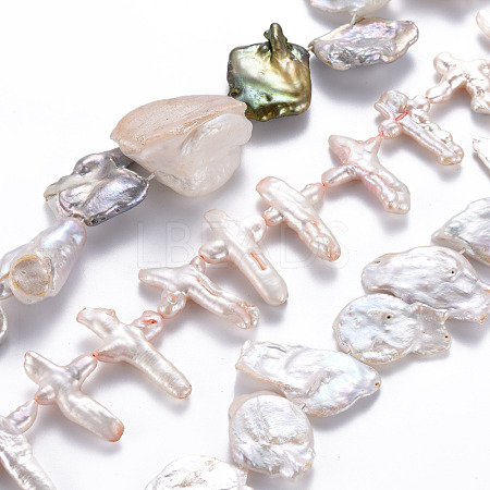 Natural Keshi Pearl Beads Strands PEAR-S021-215-1