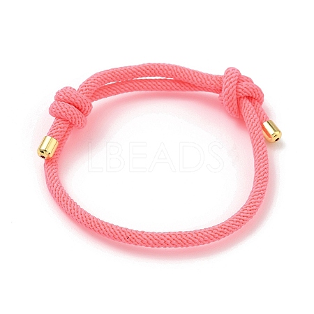 Adjustable Nylon Round Milan Cord Slider Bracelet Making FB-H001-01G-07-1