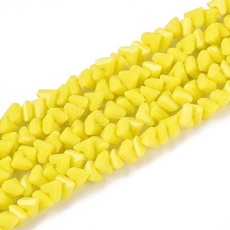 Opaque Glass Beads Strands GLAA-N019-4mm-13-1