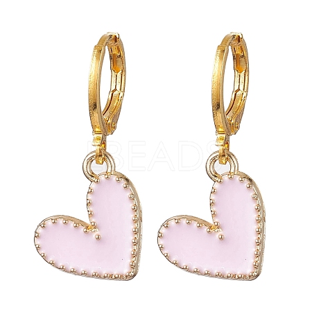 Heart Alloy Enamel Dangle Earrings EJEW-JE05821-1