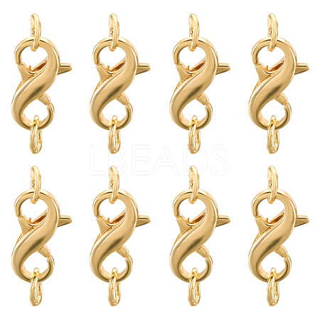 Brass Double Opening Lobster Claw Clasps FIND-TA0001-46G-1