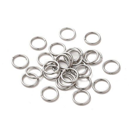 Tarnish Resistant 304 Stainless Steel Open Jump Rings A-STAS-Q186-02-10x1.2-1