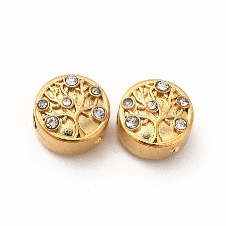 Ion Plating(IP) 316 Surgical Stainless Steel with Crystal Rhinestone Beads STAS-G305-03G-1