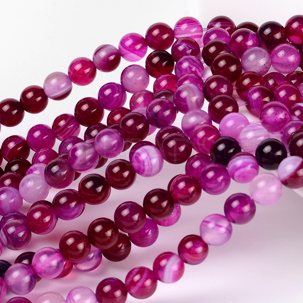 Natural Striped Agate/Banded Agate Beads - Lbeads.com