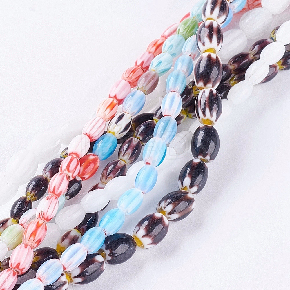 Handmade Millefiori Glass Beads Strands