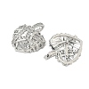 Brass Micro Pave Clear Cubic Zirconia Pendants KK-B139-01P-2
