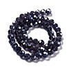 Electroplate Transparent Glass Beads Strands LS-EGLA-A035-T10mm-A15-2