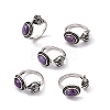 Fox Natural Charoite Cuff Rings KK-A173-06AS-07-1