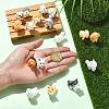 34Pcs 17 Styles Opaque Resin Dog Display Decorations RESI-CJ0005-40-4