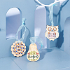 80Pcs 8 Style Doll Wooden Pendants WOOD-AR0001-07-4