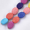 Handmade Polymer Clay Rhinestone Beads RB-S058-01-1