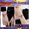 800Pcs 4 Colors Halloween Opaque Plastic Beads KY-SP0001-08-5
