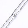 Non-Tarnish 304 Stainless Steel Cable Chains Necklaces NJEW-F226-04P-09-2
