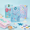 12Pcs 4 Styles Ocean Themed Paper Bags AJEW-WH0283-19-4