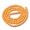 Opaque Solid Color Glass Beads Strands EGLA-A034-P4mm-D21-2
