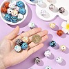 20Pcs Spray Painted Opaque Acrylic Beads ACRP-YW0001-17-3