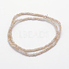 Electroplate Opaque Glass Beads Strands X-EGLA-J144-HR-B06-2