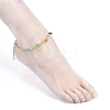 Glass Seed Beads Anklets AJEW-AN00286-03-4
