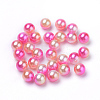 Rainbow Acrylic Imitation Pearl Beads OACR-R065-10mm-A04-1