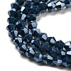 Opaque Solid Color Electroplate Glass Beads Strands GLAA-F029-P4mm-C09-3
