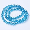 Electroplate Glass Beads Strands X-EGLA-A034-T6mm-A13-2