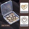 24Pcs 3 Styles 2 Colors Alloy with Crystal Rhinestone Pendants ALRI-TA0001-23-5