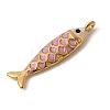 304 Stainless Steel Enamel Pendants STAS-B128-52G-02-2