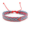 Cotton Braided Rhombus Cord Bracelet PW-WG48792-01-1