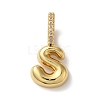 Brass Micro Pave Cubic Zirconia Pendants KK-K345-13S-G-1