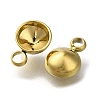 Ion Plating(IP) 304 Stainless Steel Pendant Cabochon Settings X-STAS-I310-27G-2
