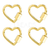 4Pcs Brass Screw Carabiner Lock Charms KK-DC0004-65-1
