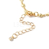 Brass Heart Link Chains Bracelets BJEW-JB06544-5