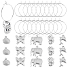 DIY Animal Pendant Wine Glass Charm Tags Making Kit DIY-UN0003-26-1