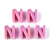 UV Plating Opaque Acrylic Beads PACR-ZX018-04N-1