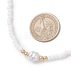 Plastic Imitation Keshi Pearl & Round Glass Seed Beaded Necklaces for Women NJEW-JN05462-3