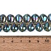 Electroplate Baking Paint Transparent Glass Beads Strands GL-N005-02A-C08-4