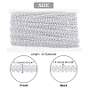 Sparkle Braided Polyester Lace Trim OCOR-WH0079-24B-2