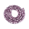 Transparent Electroplate Glass Beads Strands EGLA-Q131-01A-05-2
