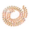 Electroplate Transparent Glass Beads Strands EGLA-N057-01A-05-2