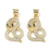 Brass Micro Pave Cubic Zirconia Pendants KK-L243-29G-07-1