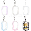 6Pcs 6 Colors Portable Travel Transparent Plastic Zipper Bags with Alloy Clasps ABAG-GA0001-29A-1