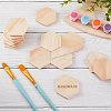 Unfinished Hexagon Wooden Slices WOOD-WH0027-53-4