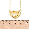 Brass Couple Heart Pendant Necklaces KK-CBA4547-07G-4
