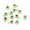 Handmade Evil Eye Lampwork Charms KK-F764-13G-03-2