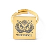 Stainless Steel Tarot Card Adjustable Ring for Women RJEW-WH0001-018G-03-1
