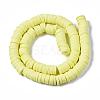 Flat Round Handmade Polymer Clay Beads CLAY-R067-10mm-23-3