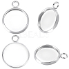 40Pcs 304 Stainless Steel Pendant Cabochon Settings STAS-BBC0010-68-7